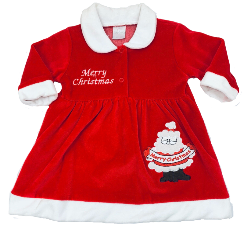 Merry Christmas velvet dress