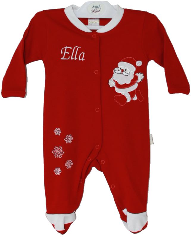 Snow flake Santa Baby Grow