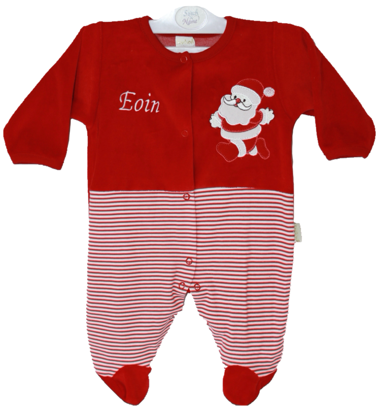 Striped Santa Baby Grow