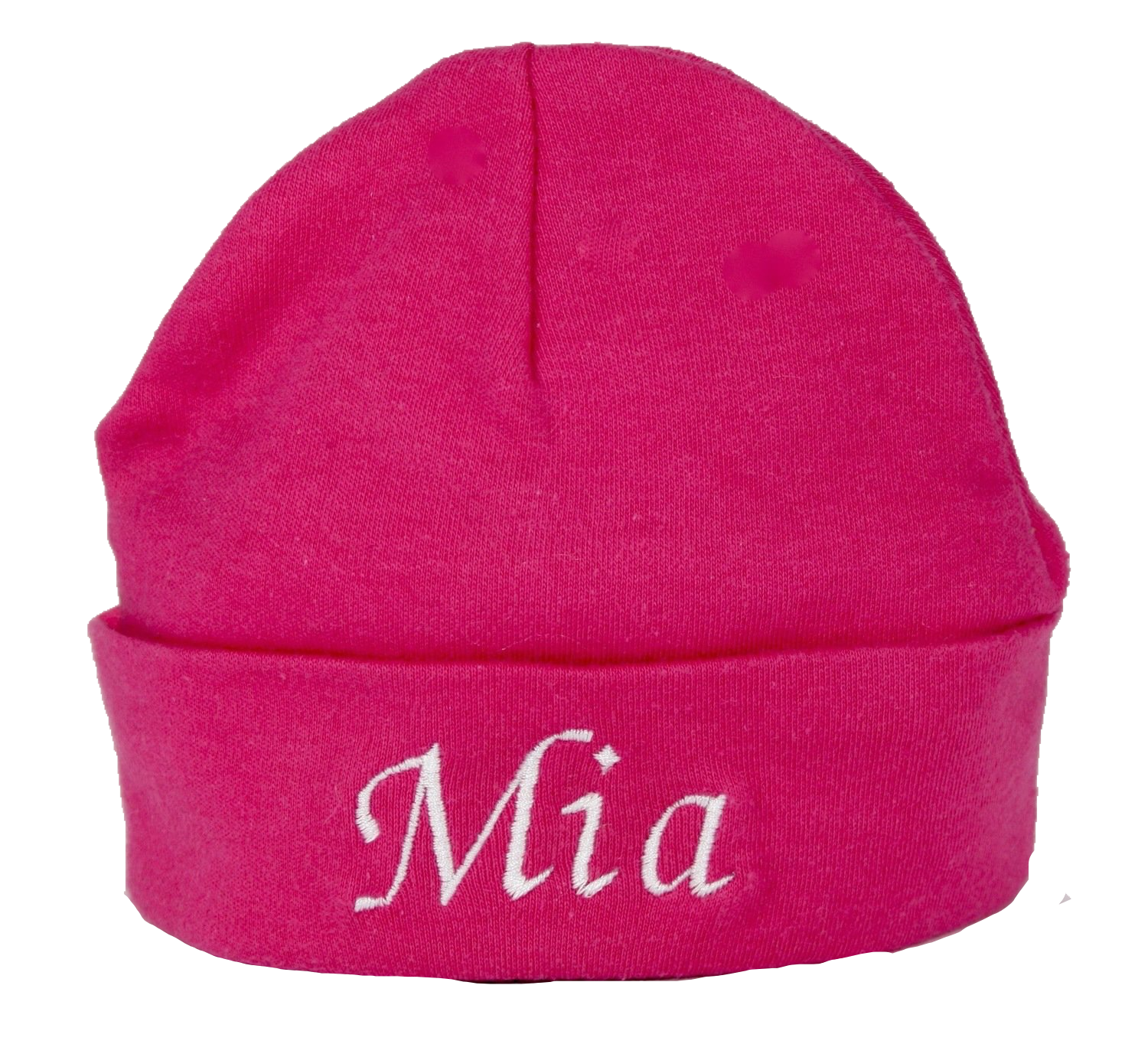Cerise Pink Cotton Baby Hat