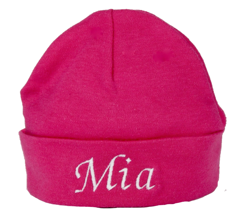 Cerise Pink Cotton Baby Hat