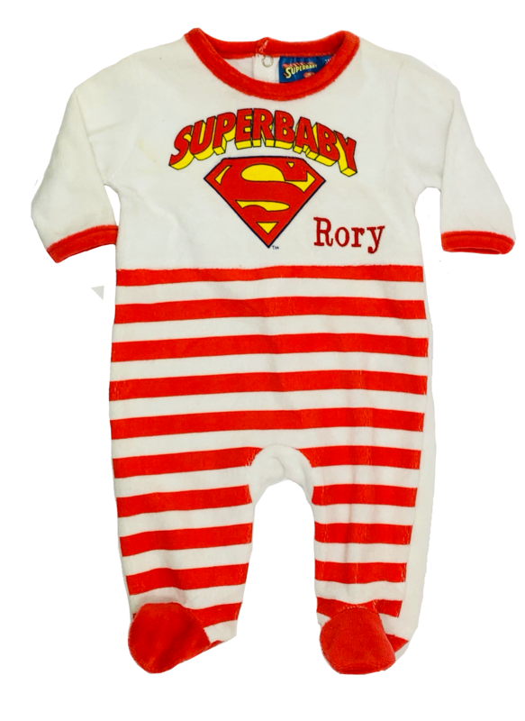 Superbaby velour baby grow