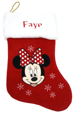 Personalised Minnie Mouse Christmas Stocking Disney