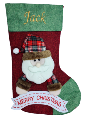 Personalised Merry Christmas Santa Clause 3D Stocking