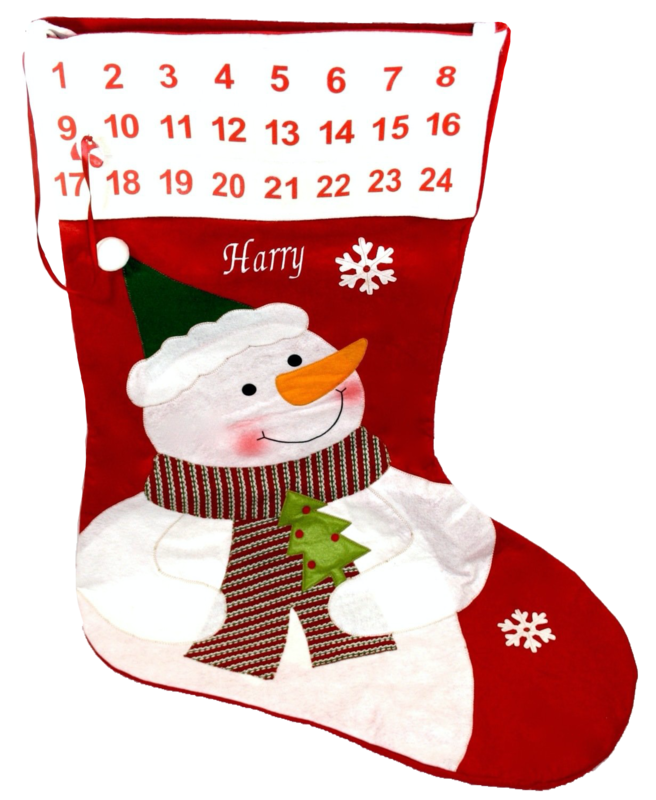 Personalised Extra Large Red Stocking Advent Calendar