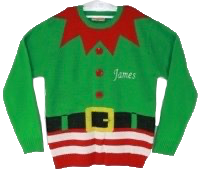 Personalised Adult Elf Christmas Jumper