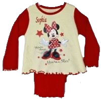 Red your a star Minnie Mouse  pyjamas