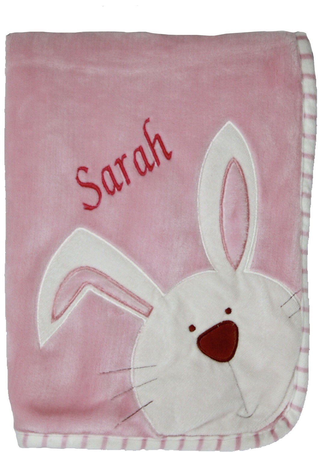 Personalised Pink Bunny Blanket