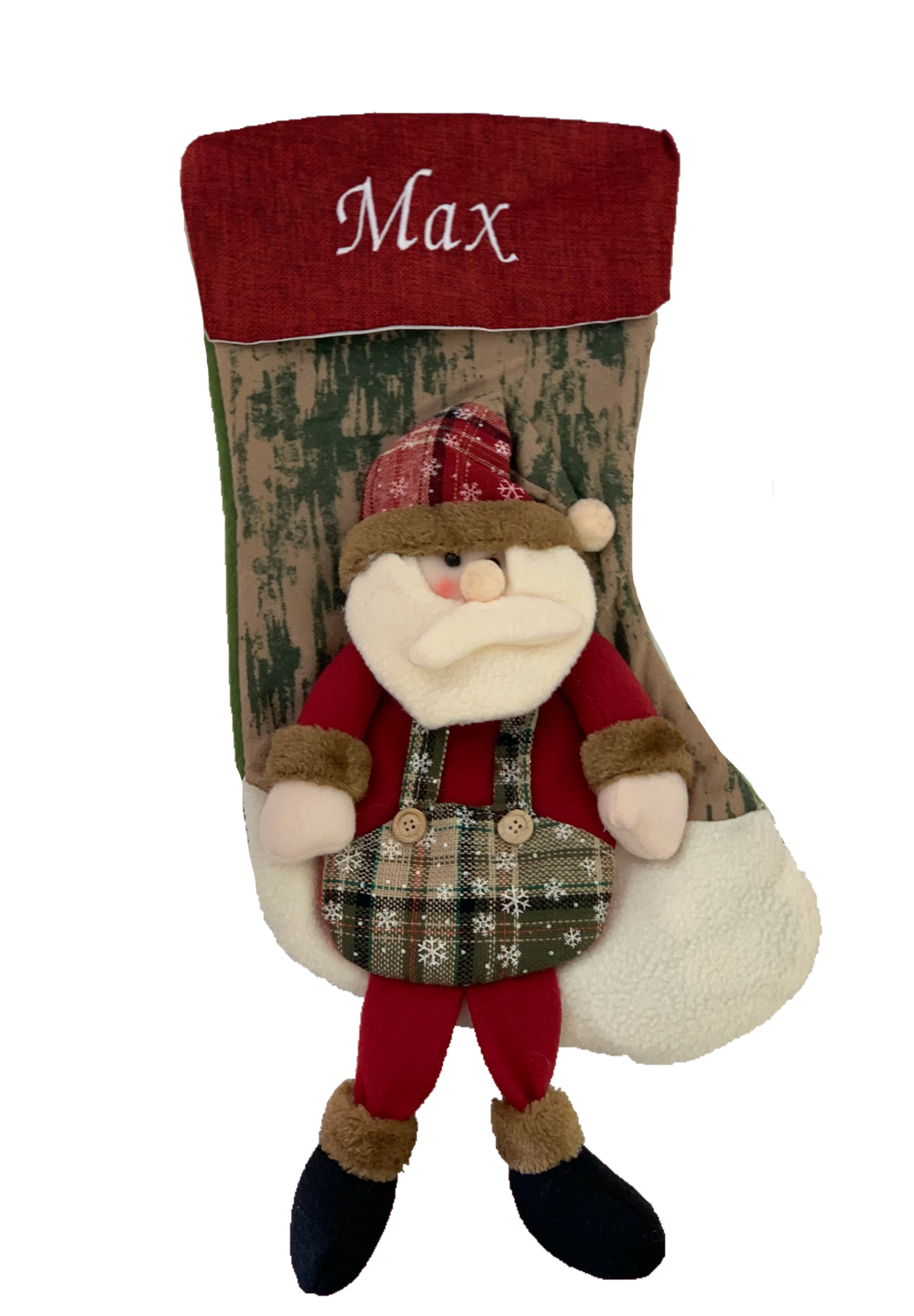 Personalised Red Santa Clause 3D Stocking