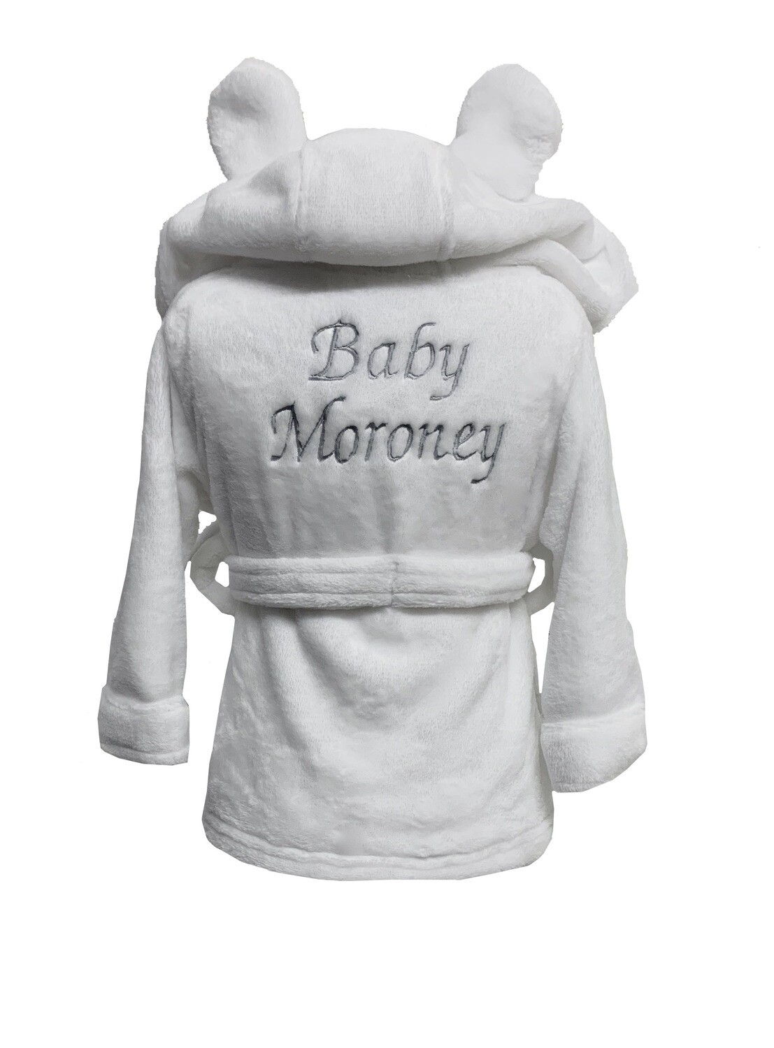Personalised White Dressing Gown with Ears