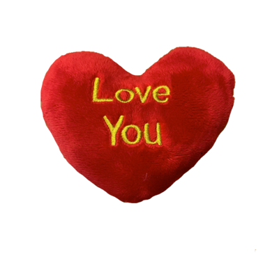Extra Large I love you pillow red and gold