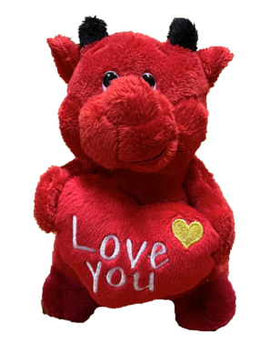 Little Devil love you teddy with gold heart