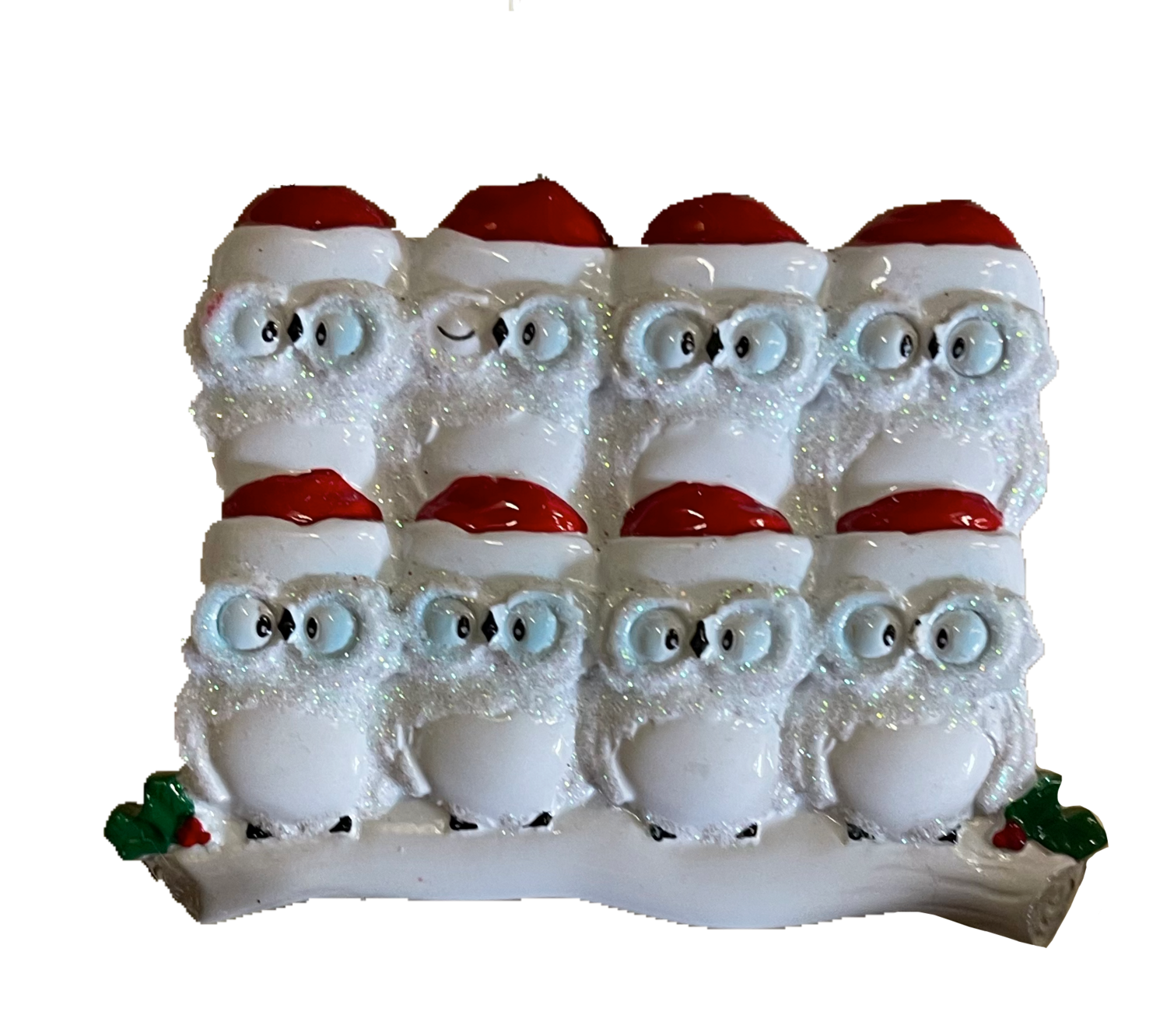 Owl family of eight ornament