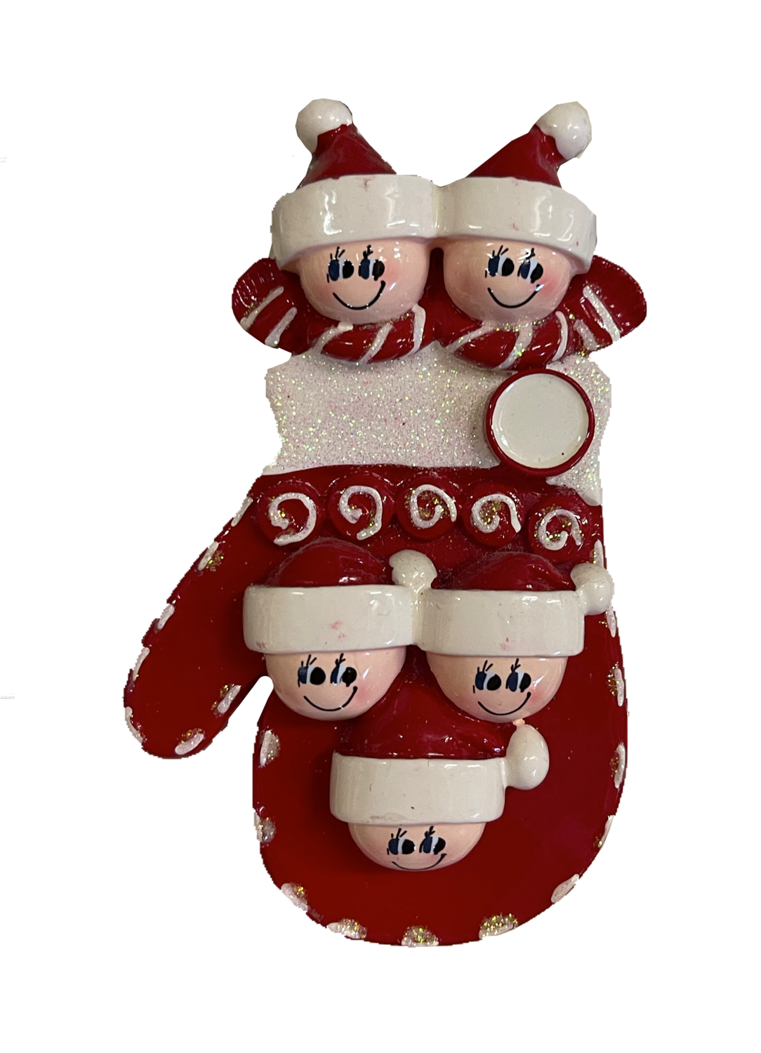 Mitten family of five ornament