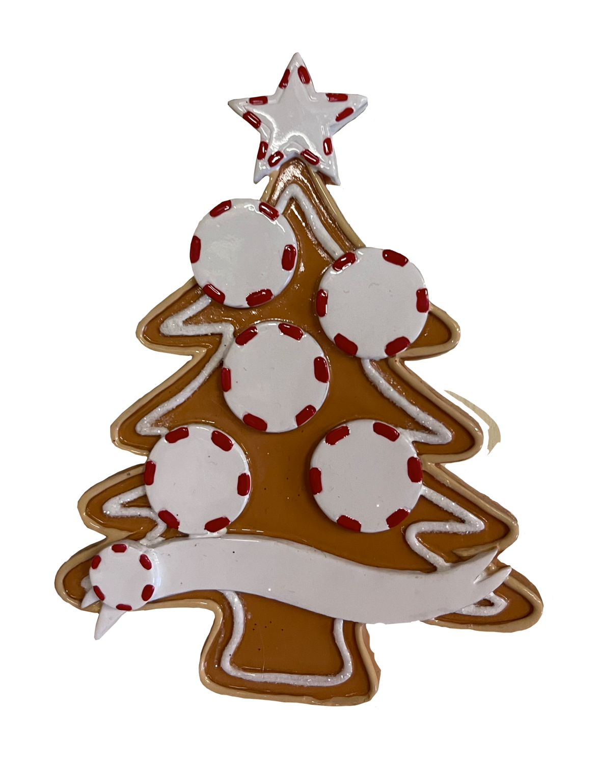 Gingerbread Christmas Tree Family of Five Ornament