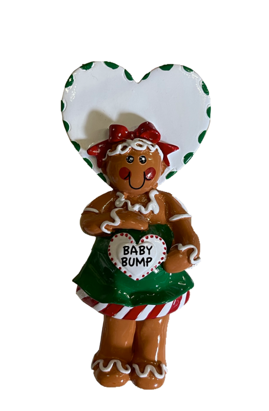 Gingerbread baby bump ornament
