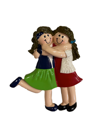 Personalised Best friends Christmas tree ornament