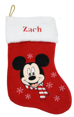 Personalised Mickey Mouse Christmas Stocking Disney