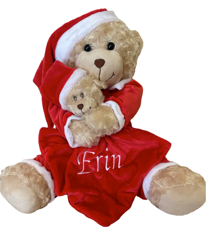 Red Christmas Bedtime Bear and Comforter