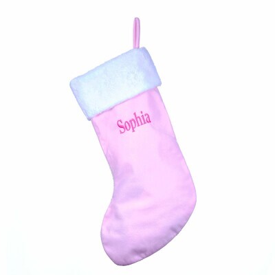 Personalised Pink Christmas Stocking