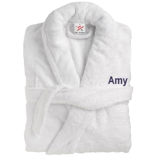 Personalised White Adult House Coat
