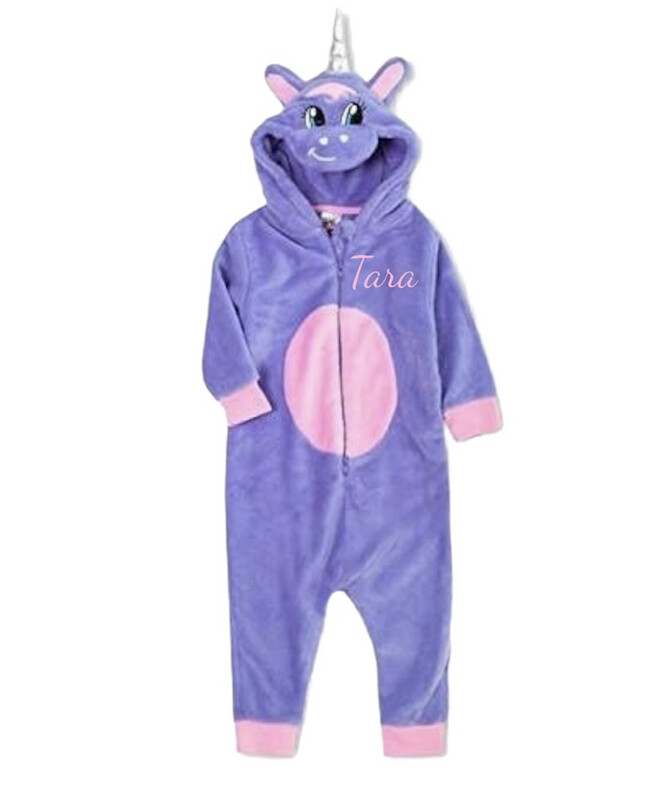 Personalised Purple Unicorn Onesie