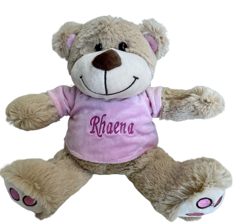 Deluxe Pink Personalised Teddy Bear