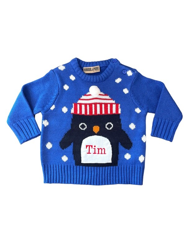 Babies Penguin Christmas Jumper