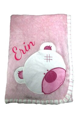 Pink Teddy In Corner Blanket