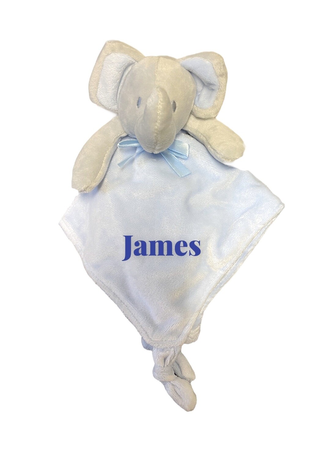 Personalised Blue Elephant Comforter