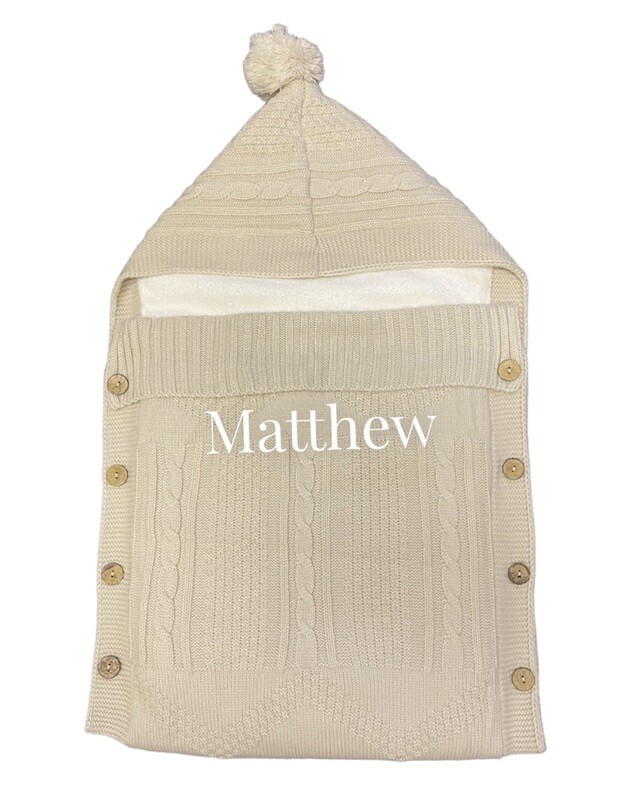 Oatmeal  Fleece lined baby nest