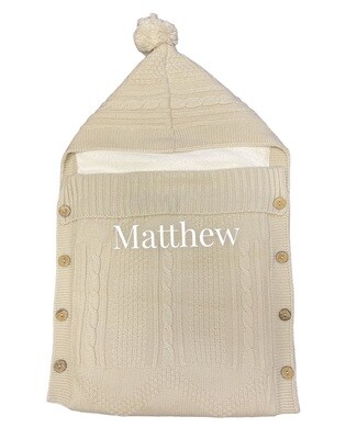 Oatmeal  Fleece lined baby nest