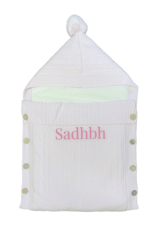 Pink Fleece lined baby nest