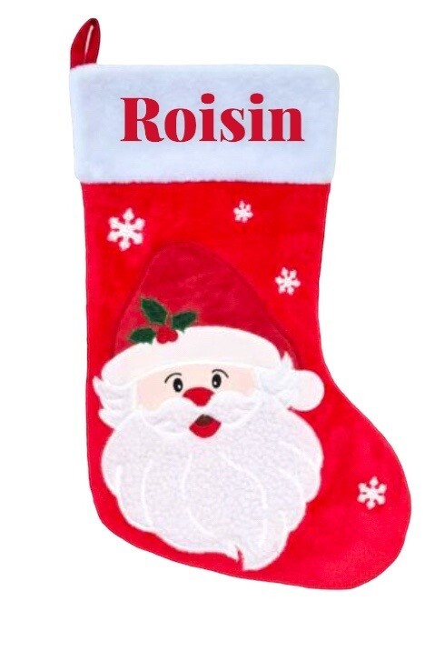 Velvet Santa Christmas Stocking