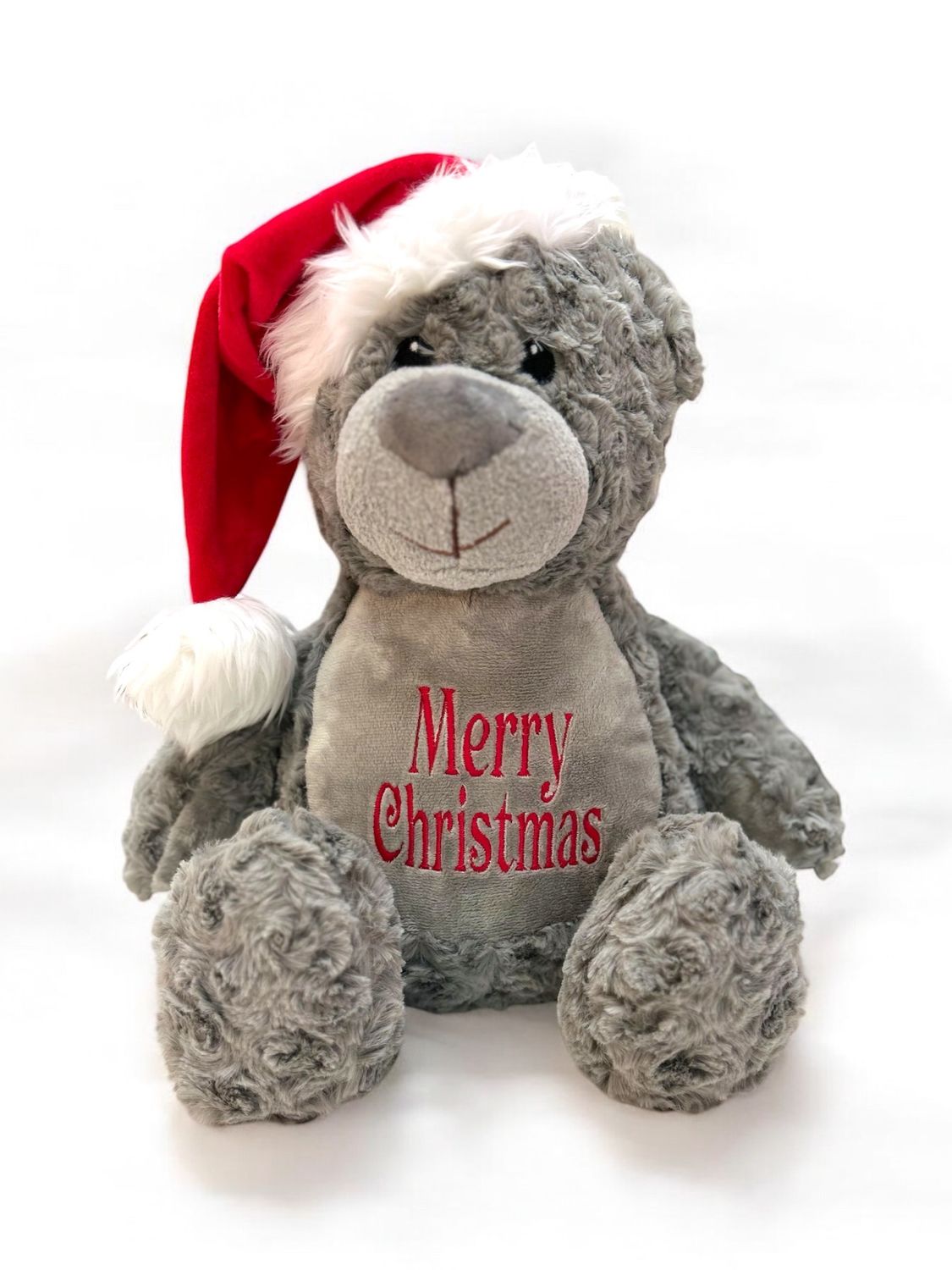 Grey Christmas Bear