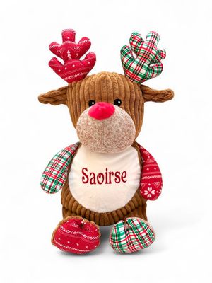Red Tartan Reindeer Teddy