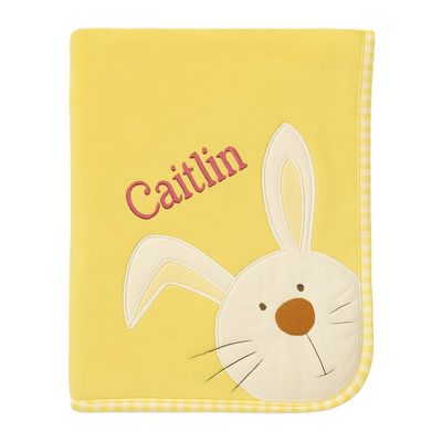 Personalised Blue Bunny Blanket