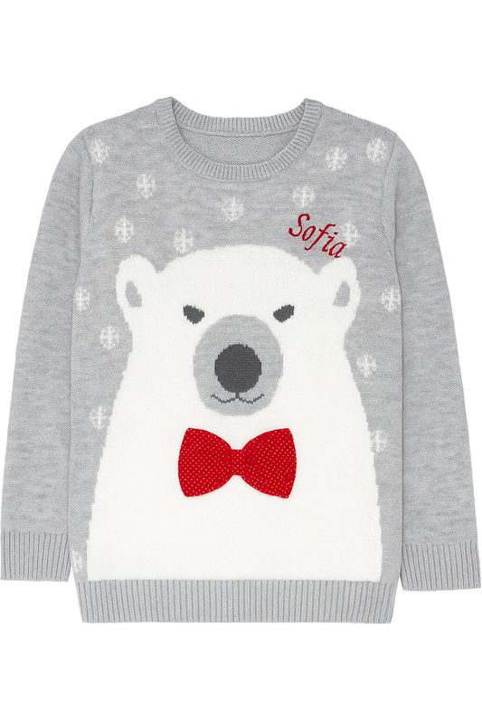 Personalised Adult Polar Bear Jumper