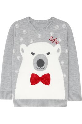 Personalised Adult Polar Bear Jumper