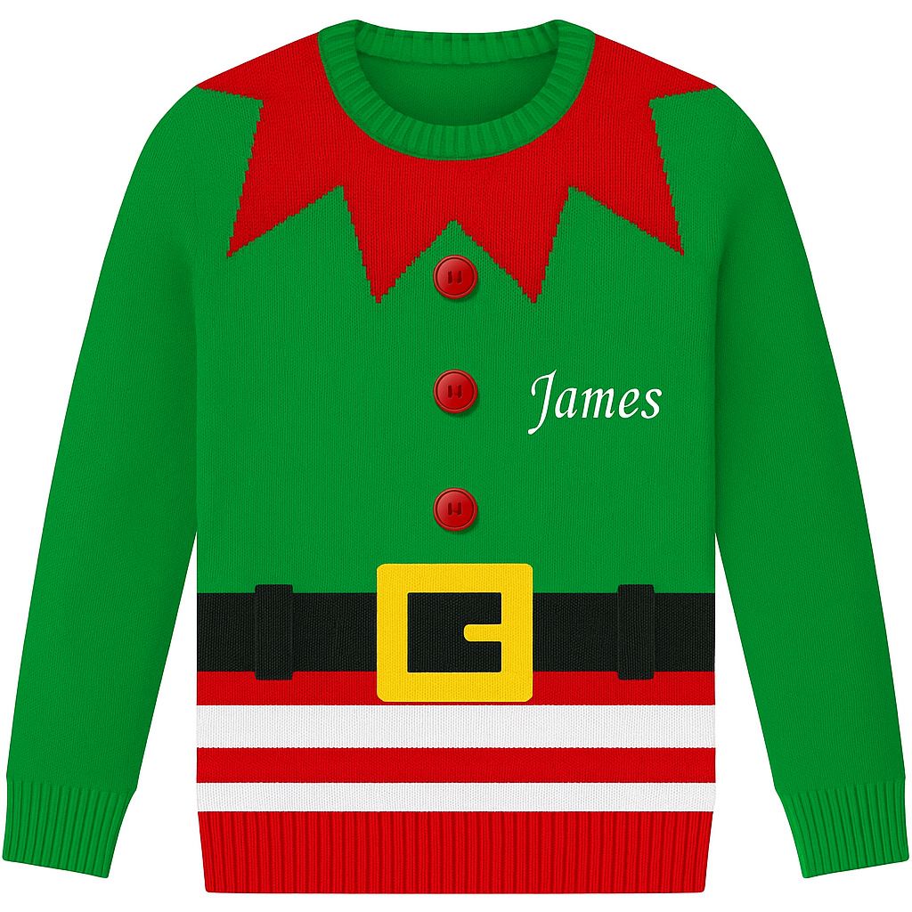 Children's Elf Christmas Jumper
