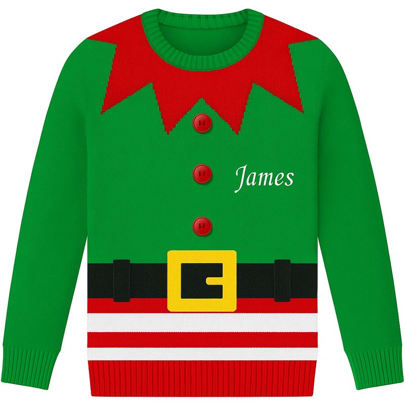 Children&#39;s Elf Christmas Jumper