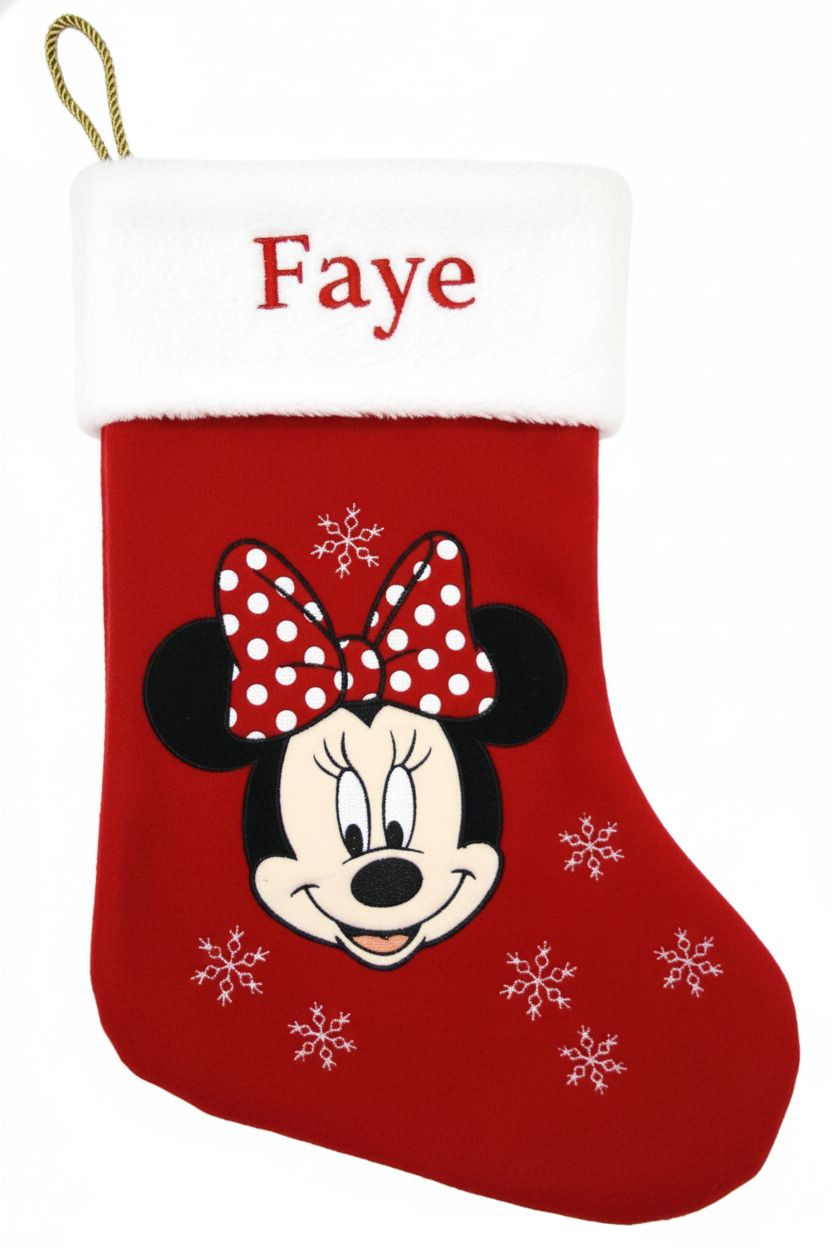 Personalised Minnie Mouse Christmas Stocking Disney