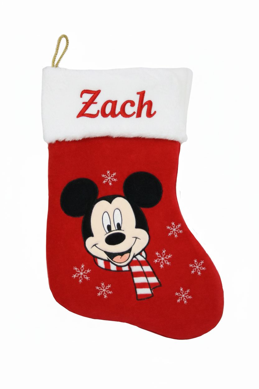 Personalised Mickey Mouse Christmas Stocking Disney
