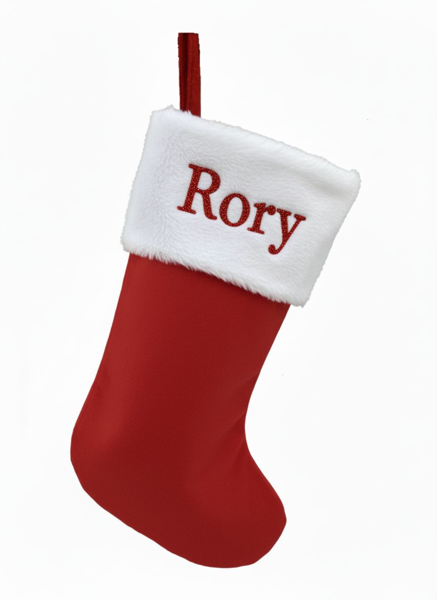 Personalised Red Felt Christmas Stocking