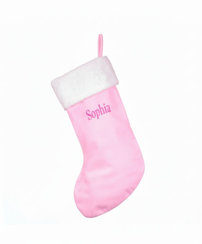 Personalised Pink Christmas Stocking