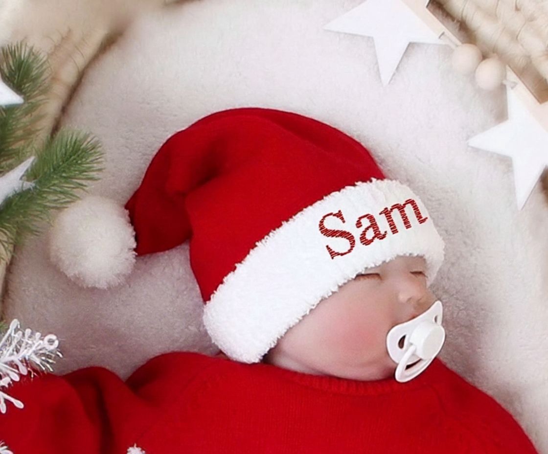 Babies Personalised Santa hat