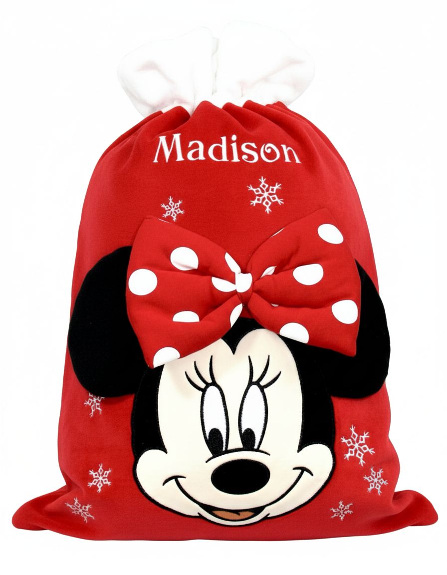 Personalised Minnie Mouse Christmas Sack Disney