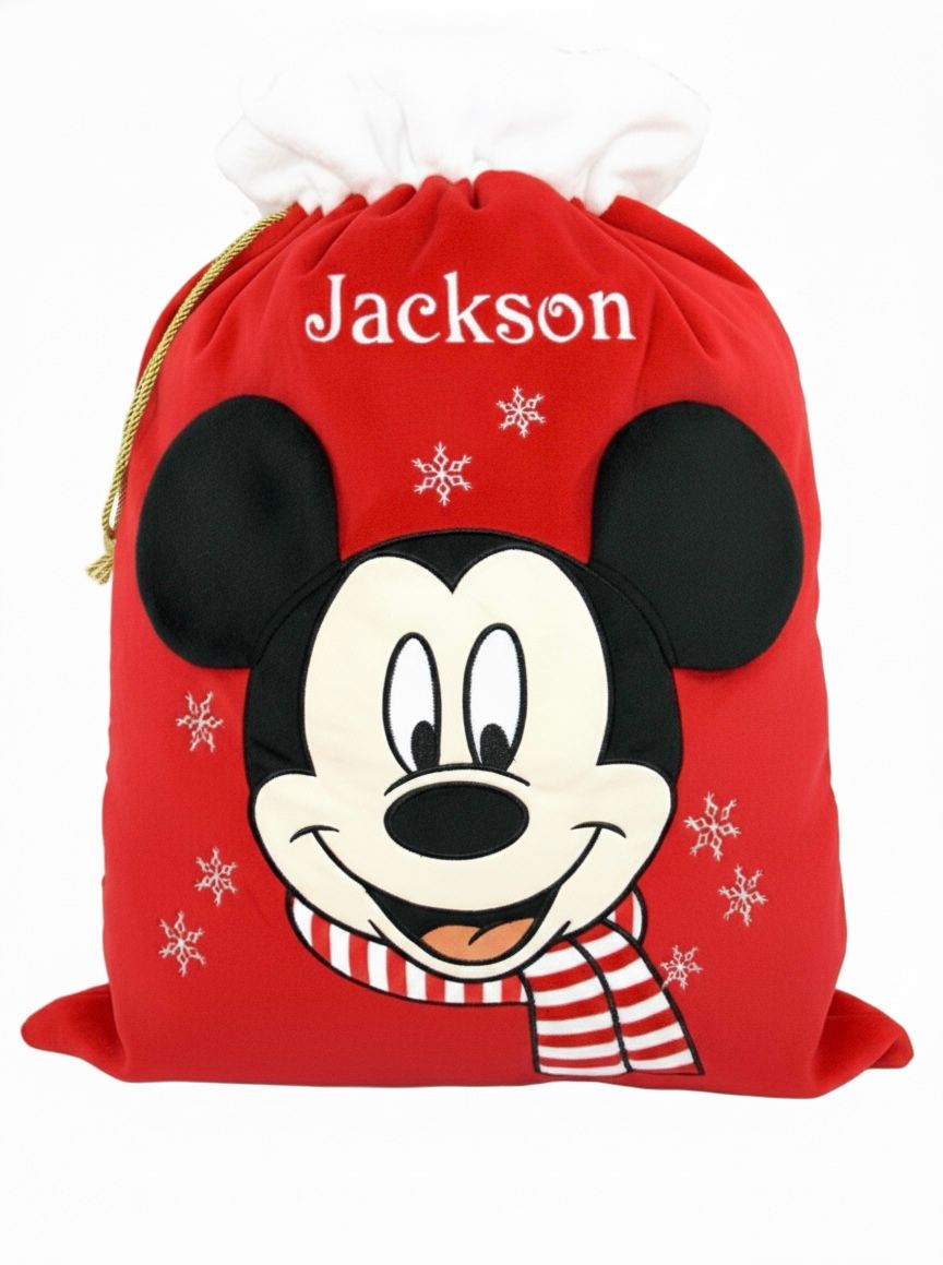 Personalised Mickey Mouse Christmas Sack Disney
