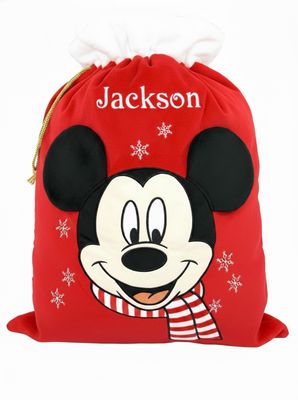Personalised Mickey Mouse Christmas Sack Disney