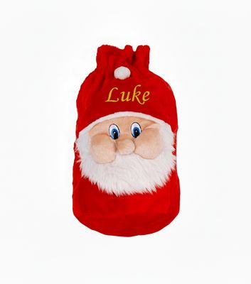 Personalised Large Plush Santa Christmas Sack